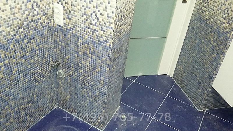 Выложен пол в ванной комнате из керамогранита ванная под ключ